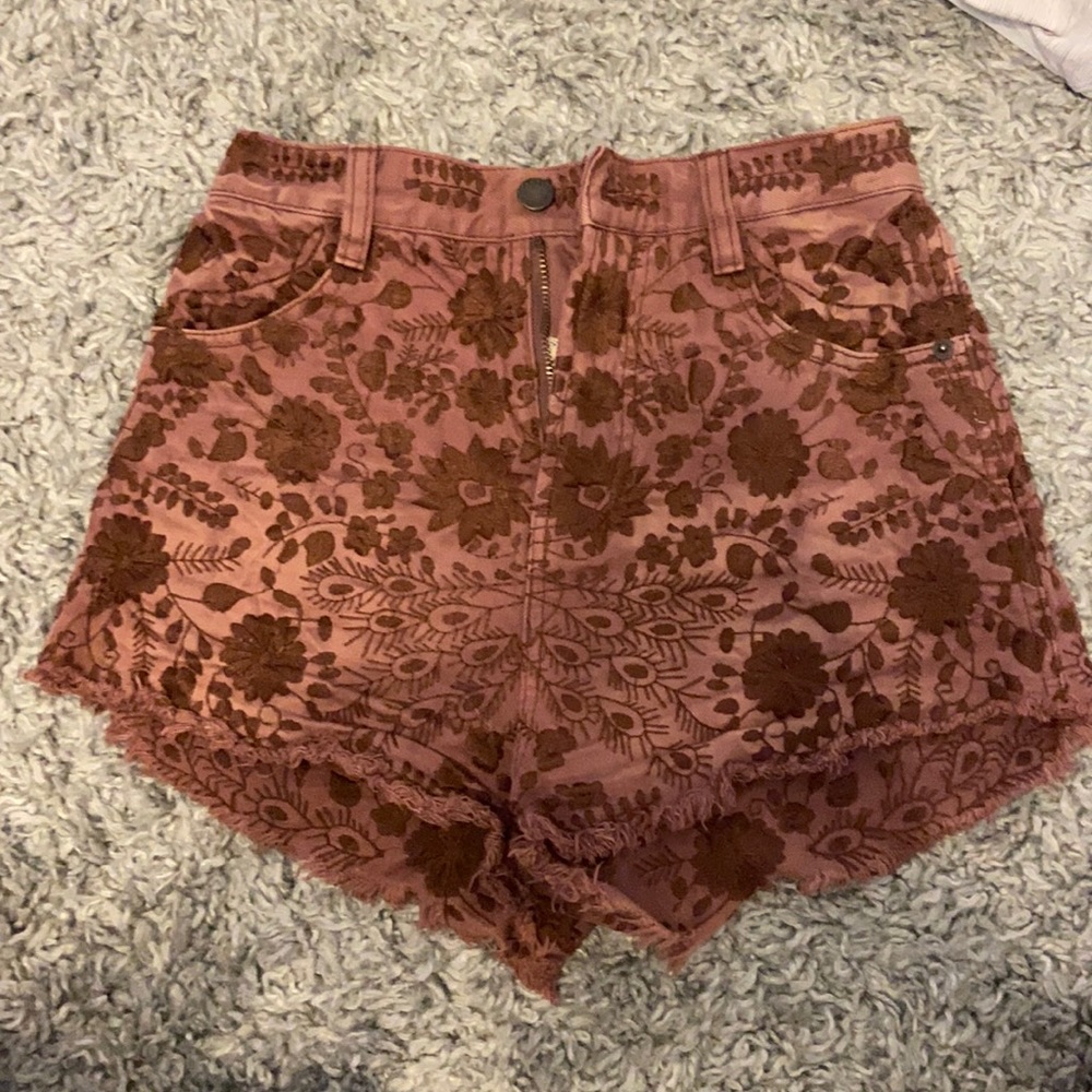 Free people high waisted jean shorts